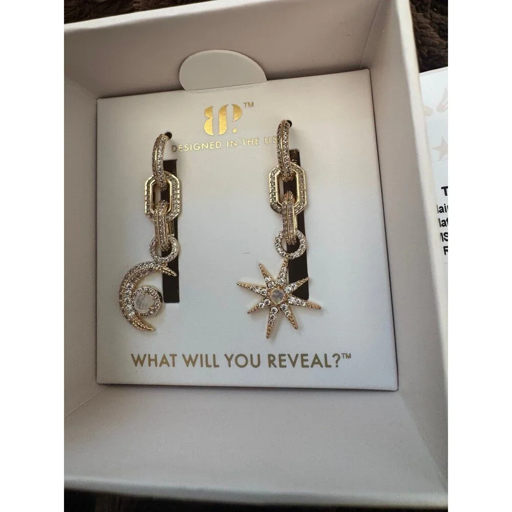 Bp moon star halo earring